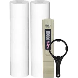 CSI INTERNATIONAL 10-Inch RO PP Spun Sediment Filter Cartridge with TDS Meter & Spanner | Pre-Filter for RO Water Purifier | 5 Micron Filter Candle for Clean Drinking Water (Pack of 2)-image-1
