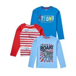 Cub McPaws Boys Pack Of 3 Typography Printed T-shirt-picture-20