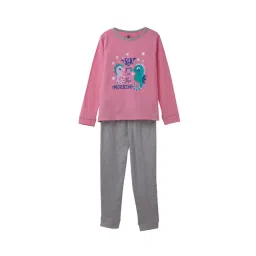 Cub McPaws Girls Night Dress | Full Sleeve T-shirt & Pyjama | 100% Cotton Kids Nightwear-picture-12