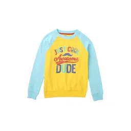Cub McPaws Kids Yellow & Blue Graphic Print Sweatshirt-picture-27