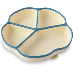 cubkins Silicone Suction Feeding Plate for Baby with 4 Compartments, Microwave Oven Safe - 100% Food Grade Silicone-picture-22