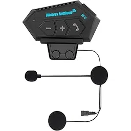 cubonic Helmet BT Headset, BT12 Motorcycle Helmet BT Headset Headphone Speakers Support Handsfree Calling Hi-Fi Headphone Low Power Warning, Black-picture-31