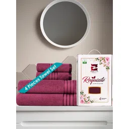 cuddle cotton Requisite Pack Of 4 Pure Cotton Towels-picture-14