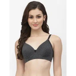 Cukoo Black Printed Full Coverage Padded Everyday Bra-picture-17