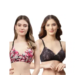 Cukoo Multicolor Printed Full Coverage Non-Wired Bra - Pack of 2-picture-17