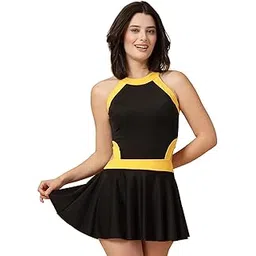 cukoo Padded Black with Yellow Border Swimsuit-picture-41