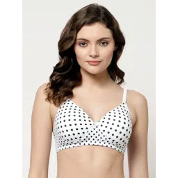 Cukoo White Polka Dot Full Coverage Everyday Bra-picture-34