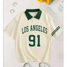 culish Men Printed Polo Neck Cotton Blend White T-Shirt-picture-11