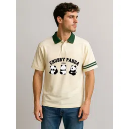 culish Men Typography Polo Collar Applique T-shirt-picture-20