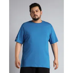 CULT Men Blue Cotton Plus Size Everyday T-shirt-picture-15