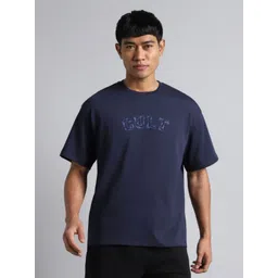 CULT Men Navy Cult Branding Graphic Relaxed T-shirt-picture-28