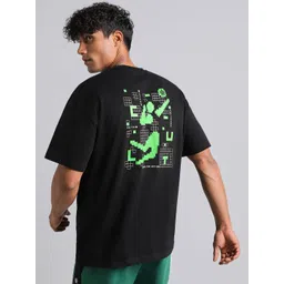 CULT Men's Black Cult Power Play Oversized Fit T-shirt-picture-15