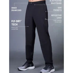 CULT Men's Black Night Run Trackpants image 4