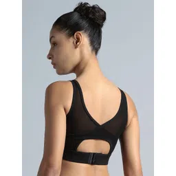 CULT Women Black AOP Cross Over High Impact Bra-picture-24