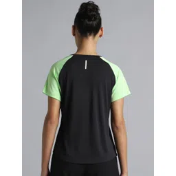 CULT Women Black Colourblock Training Recycled Poly T-shirt image 3