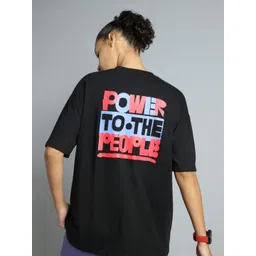 CULT Women Black Oversized Back Print Graphic T-shirt-picture-28