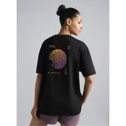 CULT Women Black Oversized Graphic T-shirt-picture-37