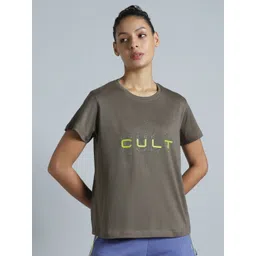 CULT Women Dark Grey Brand Carrier T-shirt-picture-33