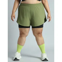 CULT Women Essential Plus Size Running Sports Shorts-picture-29