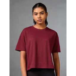 CULT Women Moisture Wicking Solid Round NeckBoxy T-shirt-picture-19
