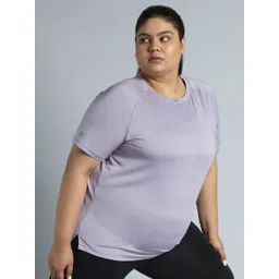 CULT Women Plus Size Moisture Wicking Solid Round Neck T-shirt-picture-37