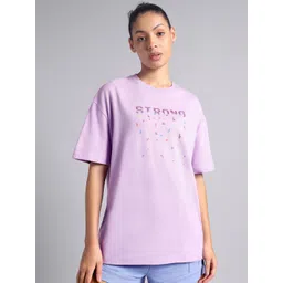 CULT Women Purple Graphic Oversized T-shirt-picture-12