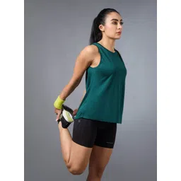 cult Women Solid Crew Neck Polyester Blue T-Shirt-picture-11