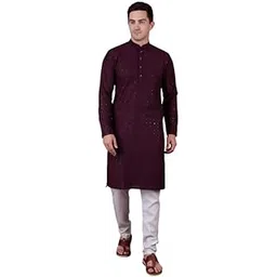 cult indie Stylish Men Cotton Regular Fit Kurta | Printed Knee Long Full Sleeve Kurta_404-picture-23