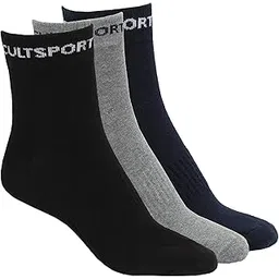 cultsport Cult Ankle Length Cotton Socks for Men – Ultra Soft, Durable & Breathable – Pack of 3 - Black, Grey & Navy – Lightweight, Comfortable Fit for Everyday Wear-picture-43