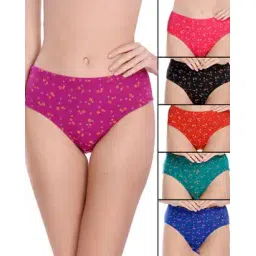 cumsin Women Pack of 6 Printed Hipster Panties with Elasticated Waistband-picture-36