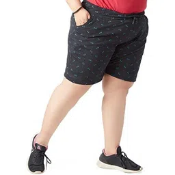 cupid Printed Women Black Casual Shorts-picture-28