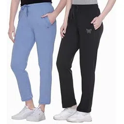 cupid Regular Fit Cotton Plain Track Pant, Lower, Sports Trouser, Night Pant, Joggers, Daily Use Gym n Lounge Wear for Woman - Pack of 2, M to 7XL-picture-44