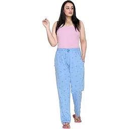 cupid Woman's Regular Fit Cotton Pyjamas Comfortable Night Pajamas Track Pant, Lowers, Daily Use Lounge Wear Pants for Ladies-picture-48