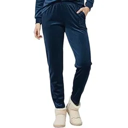 cupid Woman's Regular Velvet Pant, High Waist Pajama, Stretchy Parallel Leg Velvet Pyjama for Night wear_XXL to 5XL-picture-34