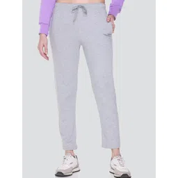 CUPID Women Grey Melange Solid Fleece Track Pants-picture-23