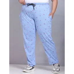 CUPID Women Plus Size Printed Cotton Lounge Pants-picture-53