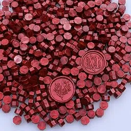CURATED CART Acrylic Wine Red Wax Seal Beads 100pcs, Premium Sealing Wax Beads for Wax Stamp, Refill Pack for Seal Kit, Wedding Invitation, Envelope, Crafts-picture-15