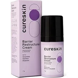 Cureskin Barrier Restructure Cream | Nourishes and Repairs | Ceramides, Oat Bran, Bisabolo (17 g)-picture-55
