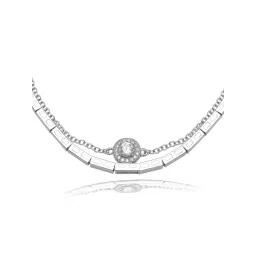 Curio Cottage 925 Silver Dual Layered Zircon Studded Bracelet image 4