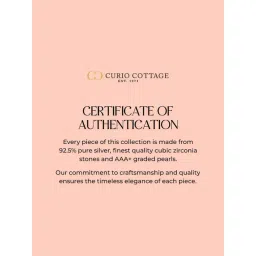 Curio Cottage 925 Silver Infinity Rose Gold Pendant Studded With Zirconia Necklace image 5