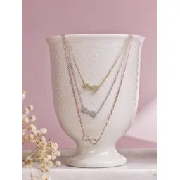 curio cottage 925 Silver Layers Of Infinity Chain Pendant Neckace-picture-6