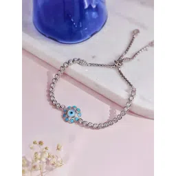 Curio Cottage 925 Silver Serene Evil Eye Repeller Bracelet-picture-11