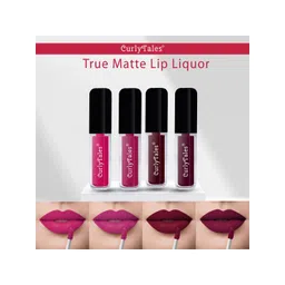 CurlyTales Set Of 4 True Matte Liquid Lipsticks 4 ml Each-picture-29
