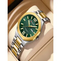 Curren Men Brass Dial & Stainless Steel Bracelet Style Straps Analogue Watch CR-8476-TT-Green-picture-40