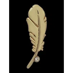 Curren Men Gold-Toned Plated Feather Leaf Lapel Tie Pin Shirt Brooch-picture-15