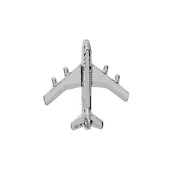 Curren Men Silver-Toned Plated Airplane Flight Attendant Tie Pin Brooch-picture-18