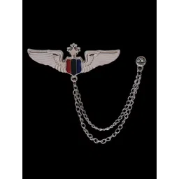 Curren Men Silver-Toned Plated Maverick Fighter Dark Star Hanging Chain Brooch-picture-16