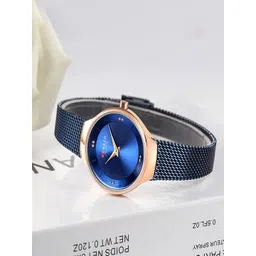Curren Women Brass Dial & Stainless Steel Straps Analogue Watch CR-9028-Blue-picture-32