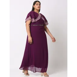 Curves by MISH Plus Size Georgette Maxi Dress-picture-19