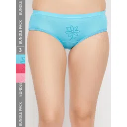 Curves By ZeroKaata Pack Of 3 Assorted Solid Cotton Briefs CZMLPO3ROSPTY25-picture-17